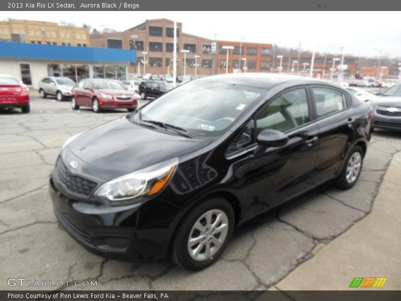 Aurora Black / Beige 2013 Kia Rio LX Sedan