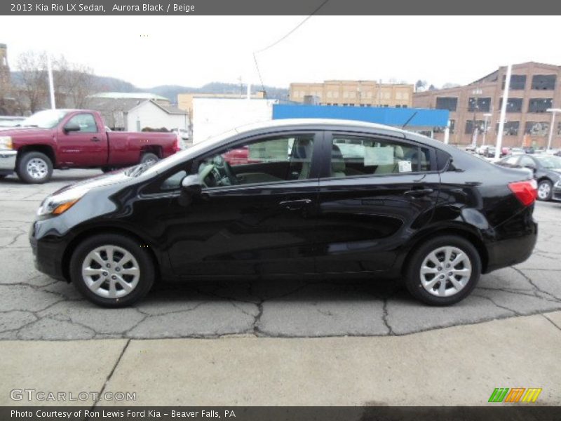 Aurora Black / Beige 2013 Kia Rio LX Sedan
