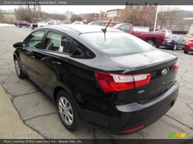 Aurora Black / Beige 2013 Kia Rio LX Sedan