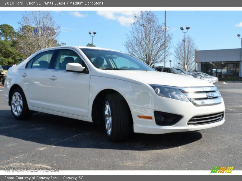 White Suede / Medium Light Stone 2010 Ford Fusion SE