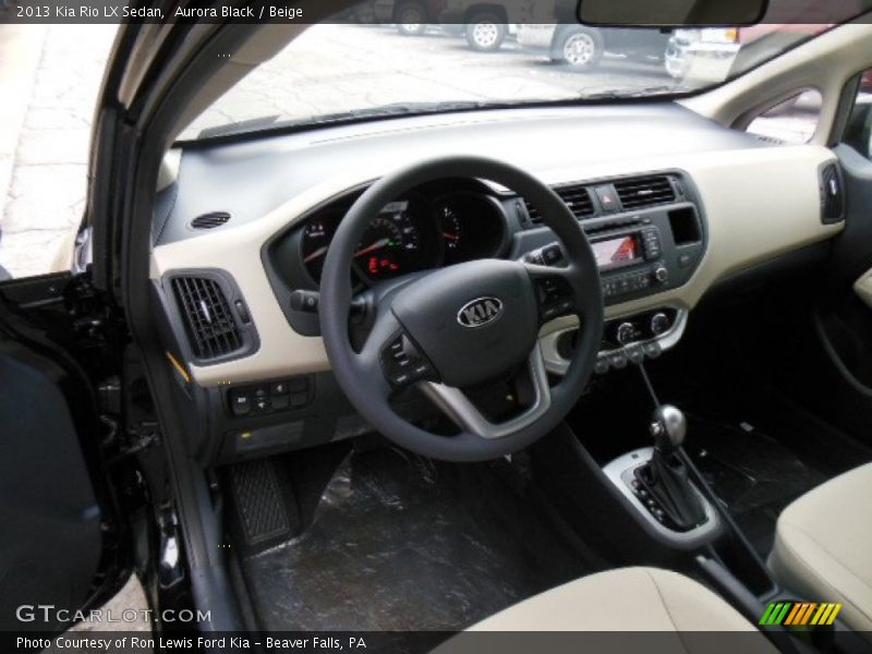 Aurora Black / Beige 2013 Kia Rio LX Sedan