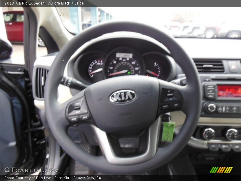 Aurora Black / Beige 2013 Kia Rio LX Sedan