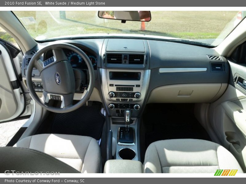 White Suede / Medium Light Stone 2010 Ford Fusion SE