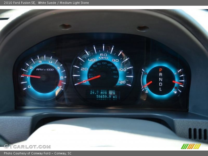 White Suede / Medium Light Stone 2010 Ford Fusion SE