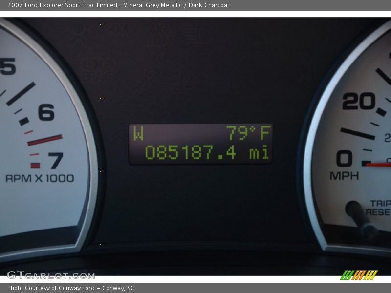 Mineral Grey Metallic / Dark Charcoal 2007 Ford Explorer Sport Trac Limited