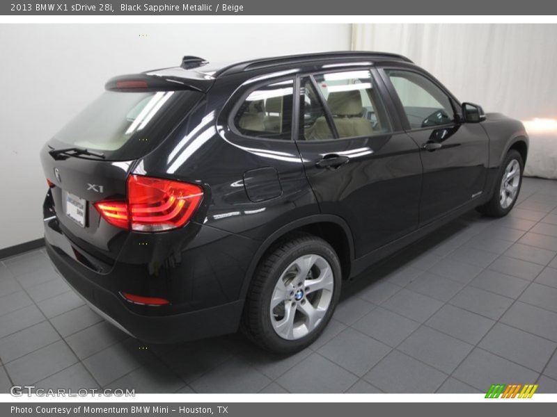 Black Sapphire Metallic / Beige 2013 BMW X1 sDrive 28i