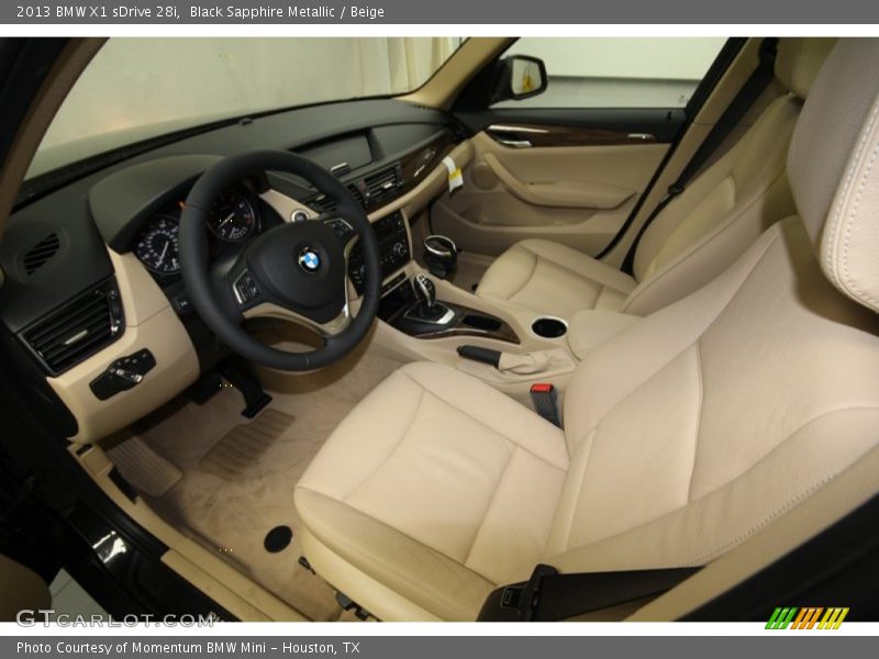 Black Sapphire Metallic / Beige 2013 BMW X1 sDrive 28i