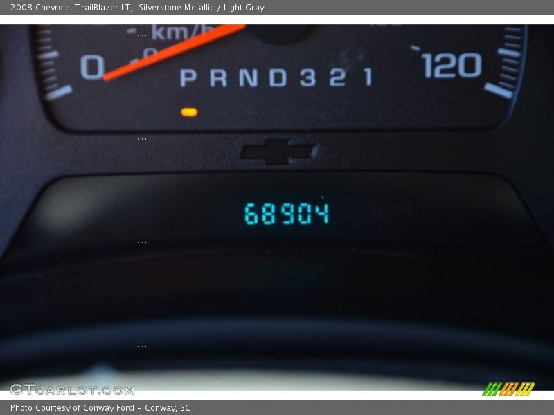 Silverstone Metallic / Light Gray 2008 Chevrolet TrailBlazer LT