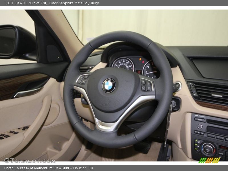 Black Sapphire Metallic / Beige 2013 BMW X1 sDrive 28i