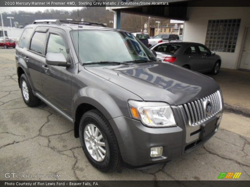 Sterling Grey Metallic / Greystone/Stone Alcantara 2010 Mercury Mariner I4 Premier 4WD