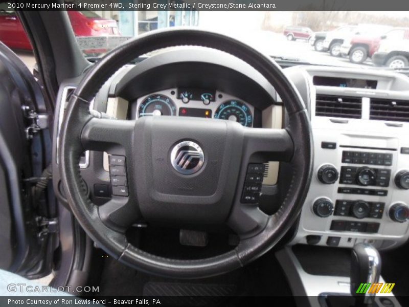 Sterling Grey Metallic / Greystone/Stone Alcantara 2010 Mercury Mariner I4 Premier 4WD