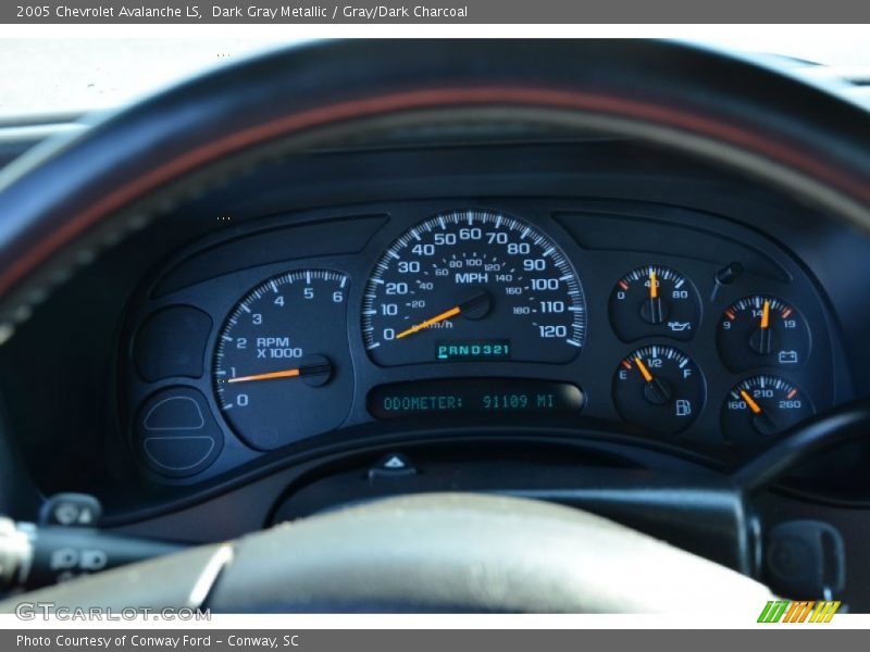 Dark Gray Metallic / Gray/Dark Charcoal 2005 Chevrolet Avalanche LS