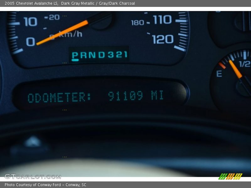 Dark Gray Metallic / Gray/Dark Charcoal 2005 Chevrolet Avalanche LS