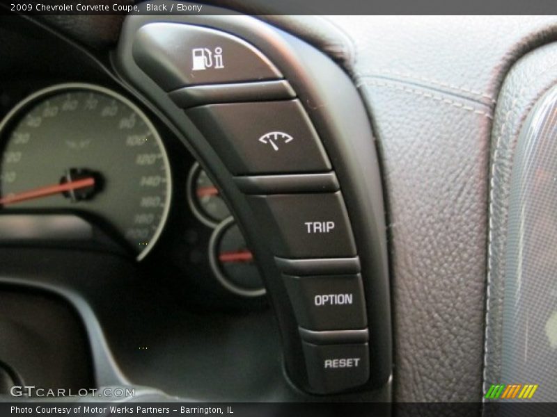 Controls of 2009 Corvette Coupe