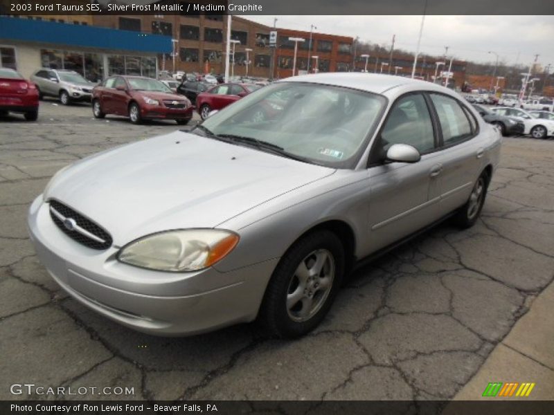 Silver Frost Metallic / Medium Graphite 2003 Ford Taurus SES