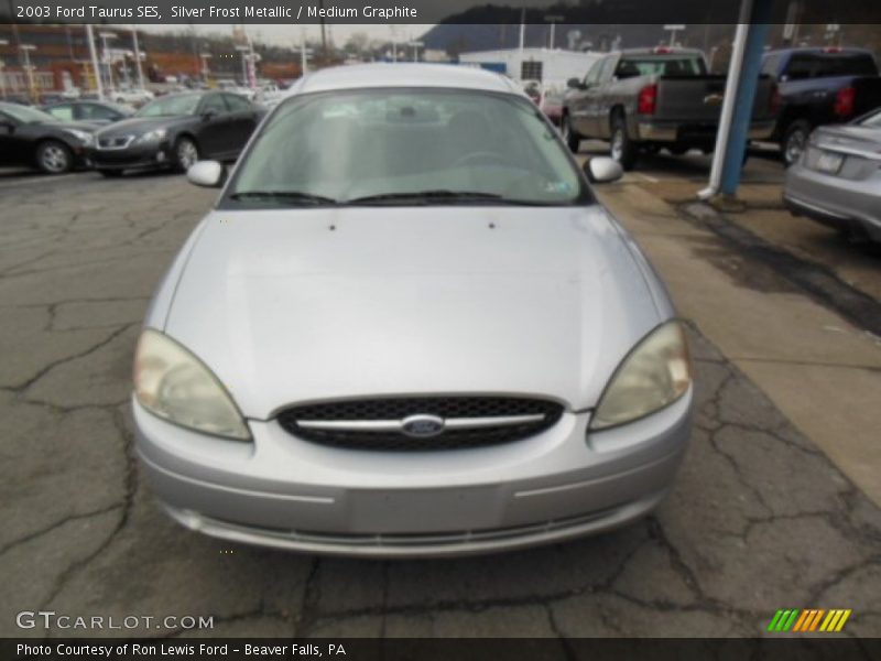 Silver Frost Metallic / Medium Graphite 2003 Ford Taurus SES