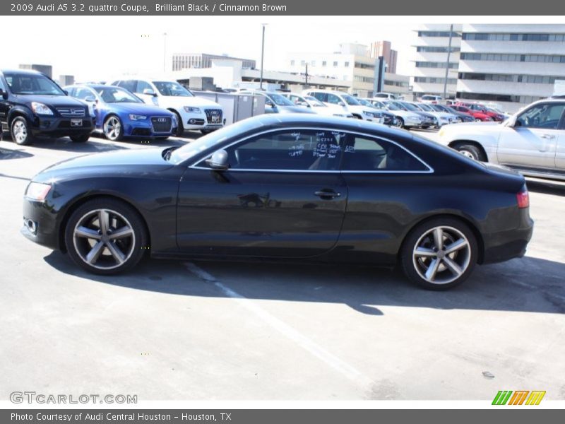 Brilliant Black / Cinnamon Brown 2009 Audi A5 3.2 quattro Coupe