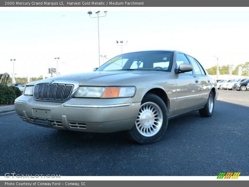 Harvest Gold Metallic / Medium Parchment 2000 Mercury Grand Marquis LS