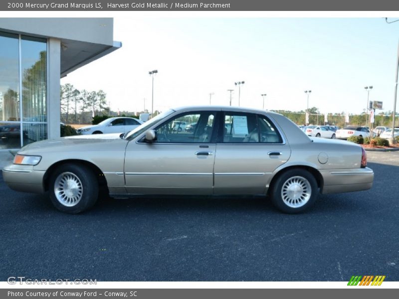 Harvest Gold Metallic / Medium Parchment 2000 Mercury Grand Marquis LS