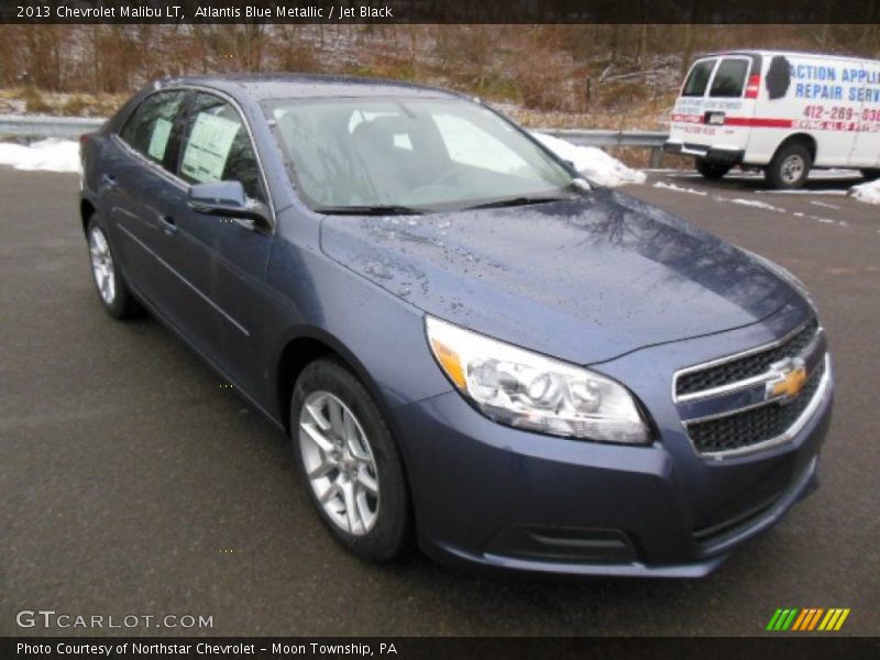 Atlantis Blue Metallic / Jet Black 2013 Chevrolet Malibu LT