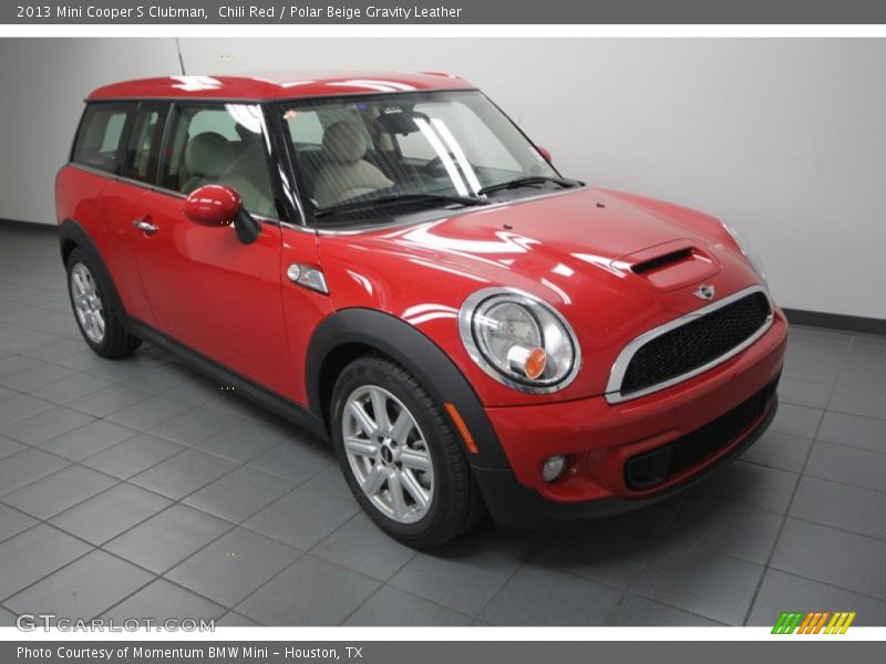 Chili Red / Polar Beige Gravity Leather 2013 Mini Cooper S Clubman