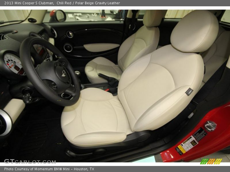 Chili Red / Polar Beige Gravity Leather 2013 Mini Cooper S Clubman