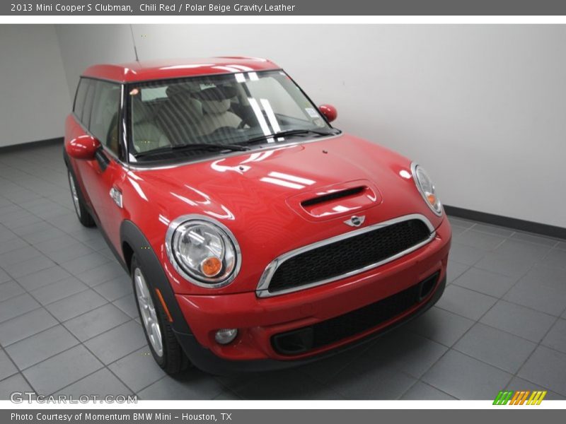 Chili Red / Polar Beige Gravity Leather 2013 Mini Cooper S Clubman