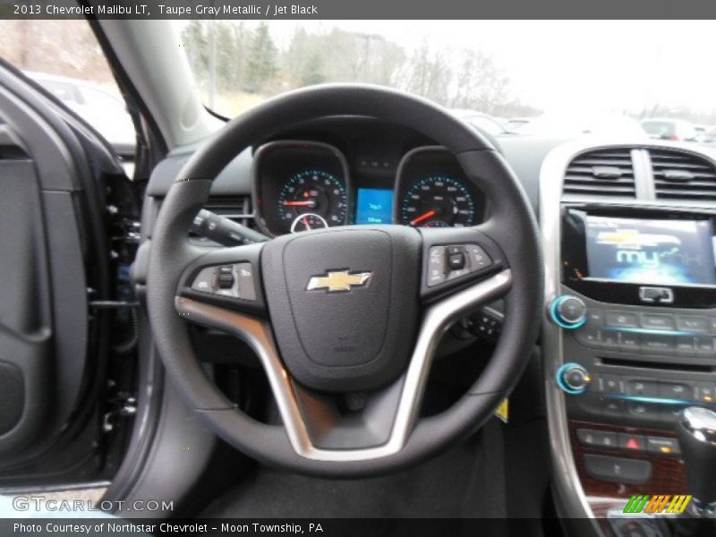 Taupe Gray Metallic / Jet Black 2013 Chevrolet Malibu LT