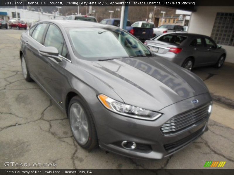 Sterling Gray Metallic / SE Appearance Package Charcoal Black/Red Stitching 2013 Ford Fusion SE 1.6 EcoBoost