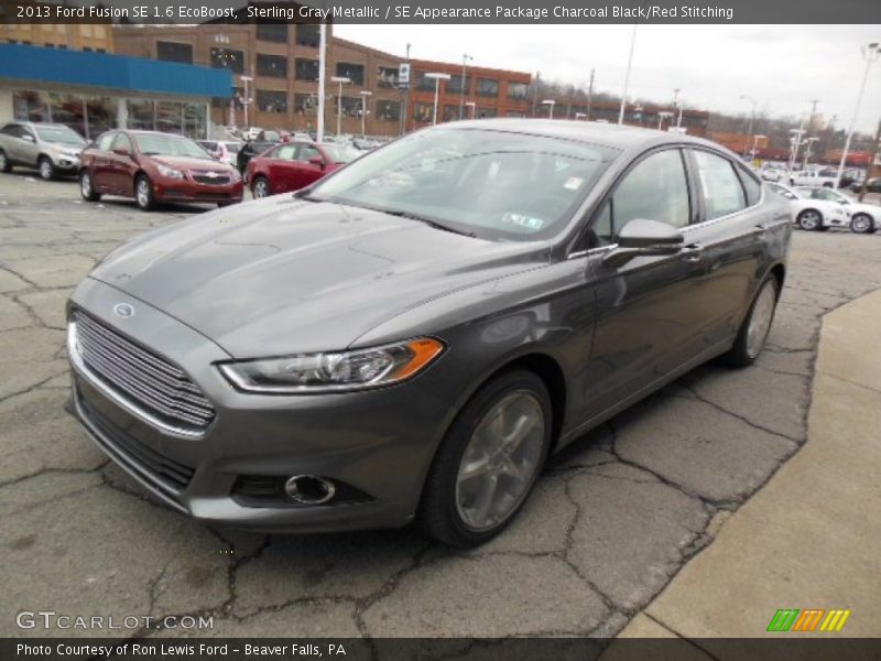 Sterling Gray Metallic / SE Appearance Package Charcoal Black/Red Stitching 2013 Ford Fusion SE 1.6 EcoBoost