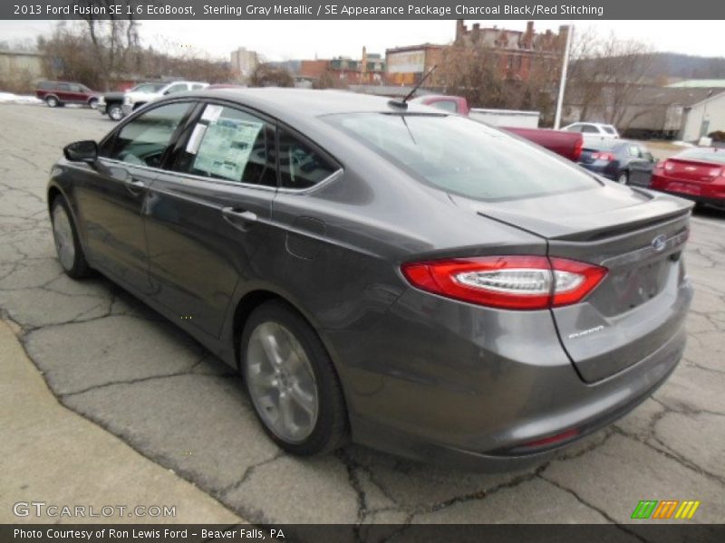 Sterling Gray Metallic / SE Appearance Package Charcoal Black/Red Stitching 2013 Ford Fusion SE 1.6 EcoBoost