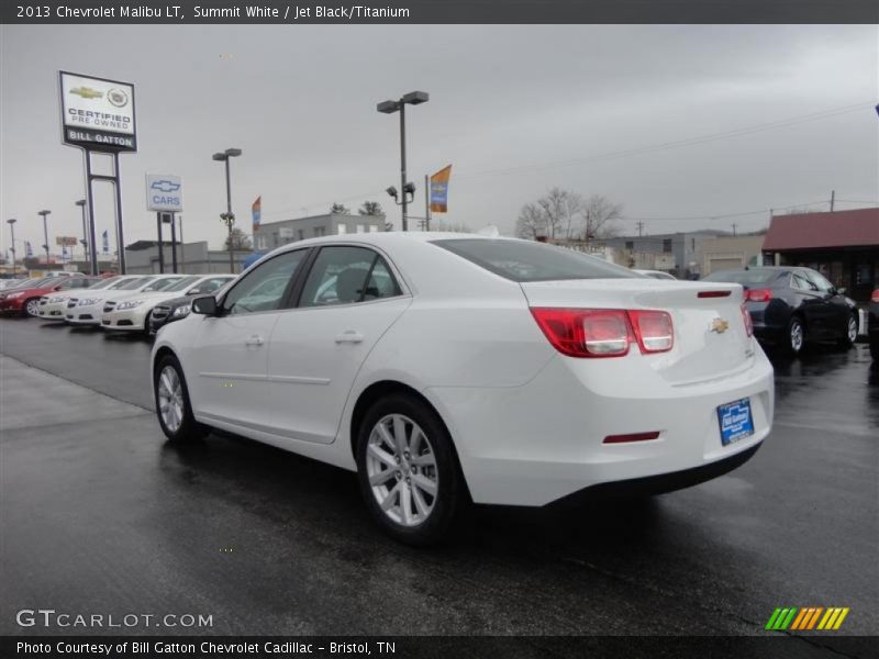 Summit White / Jet Black/Titanium 2013 Chevrolet Malibu LT