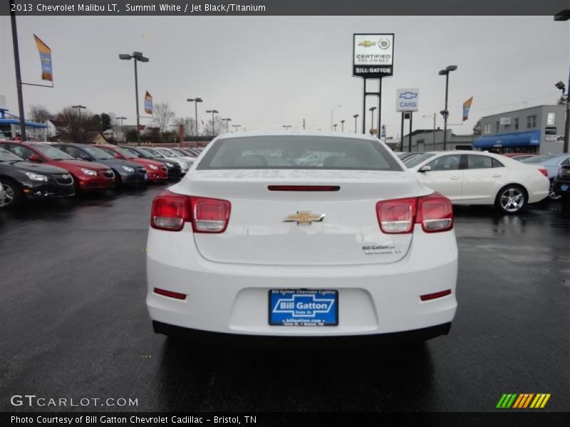 Summit White / Jet Black/Titanium 2013 Chevrolet Malibu LT
