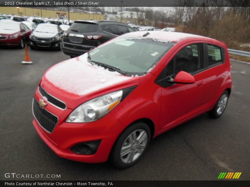 Salsa (Red) / Silver/Silver 2013 Chevrolet Spark LT