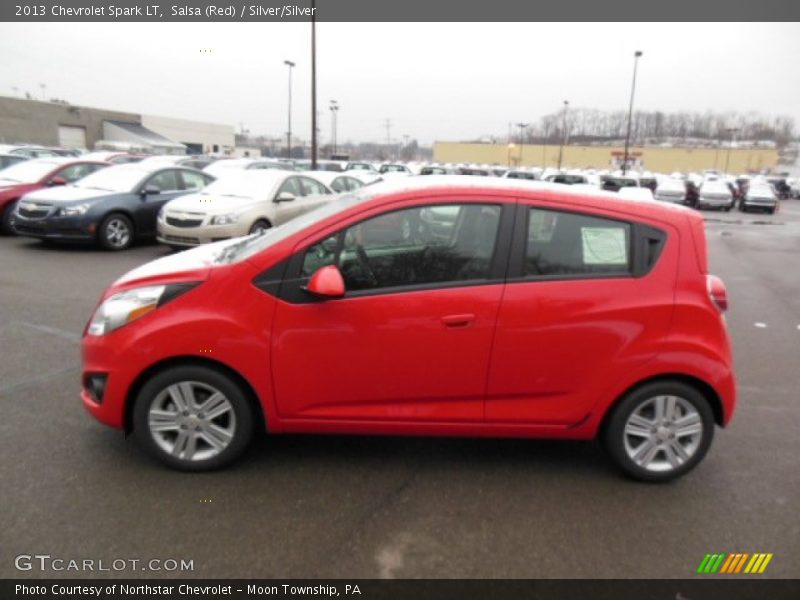 Salsa (Red) / Silver/Silver 2013 Chevrolet Spark LT