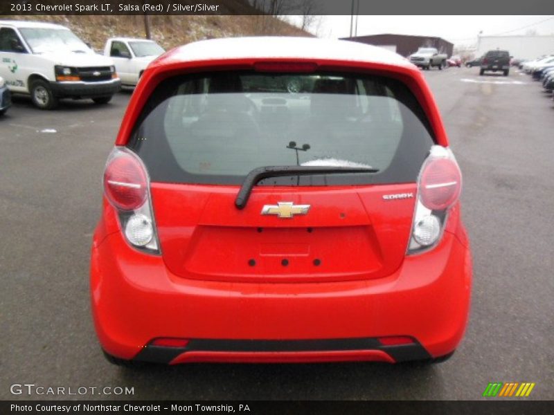Salsa (Red) / Silver/Silver 2013 Chevrolet Spark LT