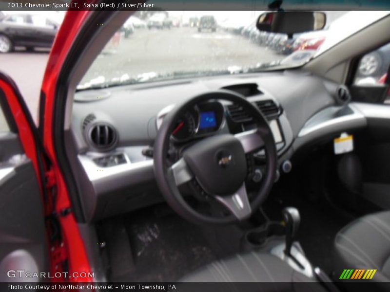 Salsa (Red) / Silver/Silver 2013 Chevrolet Spark LT