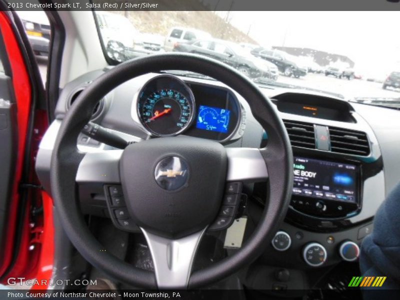 Salsa (Red) / Silver/Silver 2013 Chevrolet Spark LT