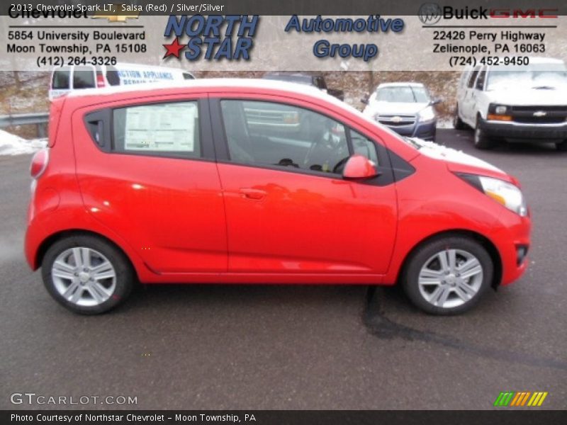 Salsa (Red) / Silver/Silver 2013 Chevrolet Spark LT