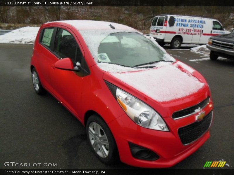 Salsa (Red) / Silver/Silver 2013 Chevrolet Spark LT