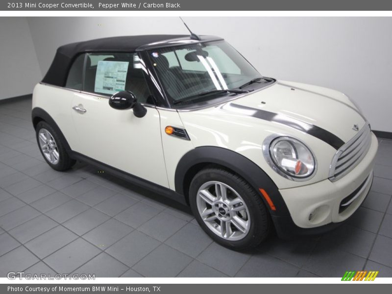 Pepper White / Carbon Black 2013 Mini Cooper Convertible