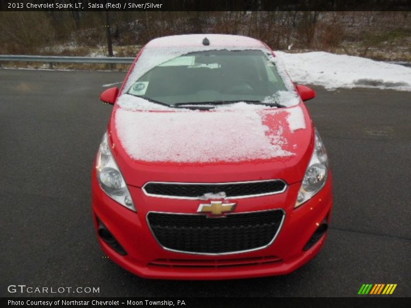 Salsa (Red) / Silver/Silver 2013 Chevrolet Spark LT