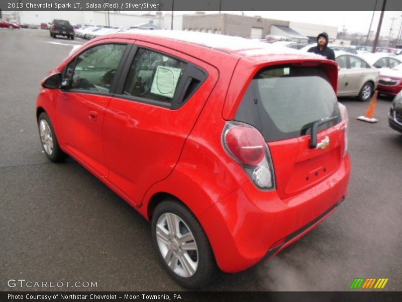 Salsa (Red) / Silver/Silver 2013 Chevrolet Spark LT