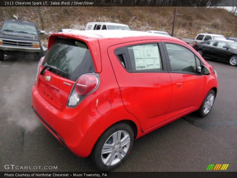 Salsa (Red) / Silver/Silver 2013 Chevrolet Spark LT