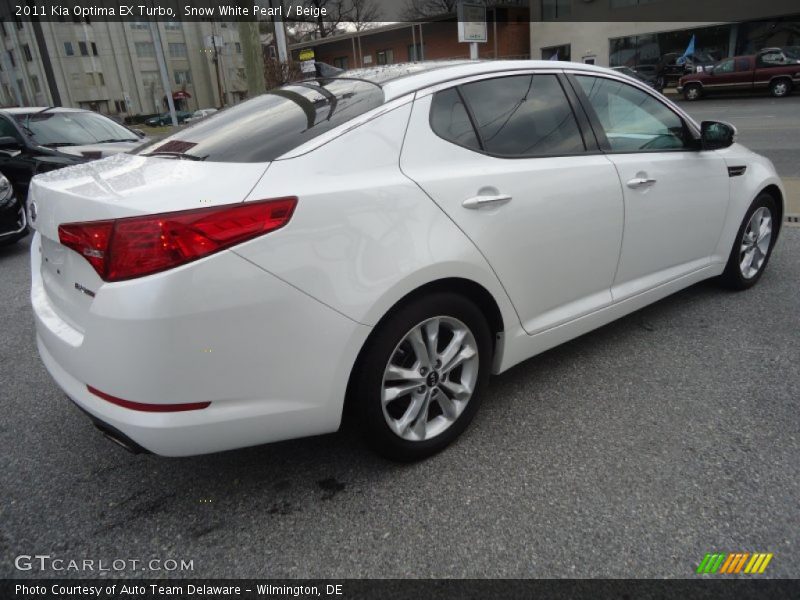 Snow White Pearl / Beige 2011 Kia Optima EX Turbo