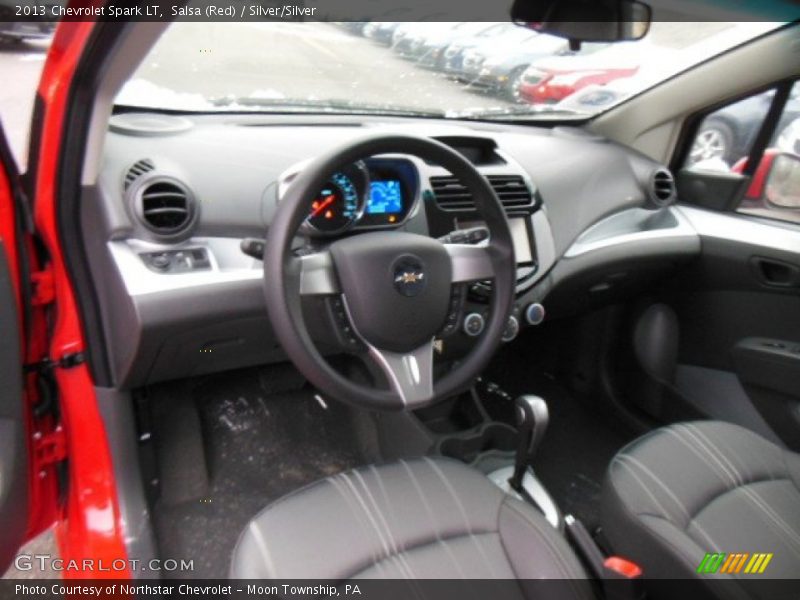 Salsa (Red) / Silver/Silver 2013 Chevrolet Spark LT