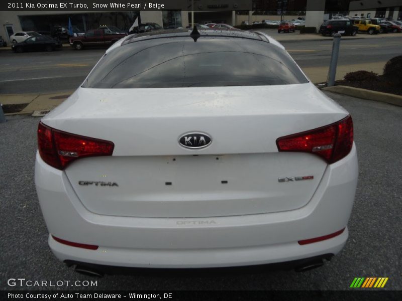 Snow White Pearl / Beige 2011 Kia Optima EX Turbo