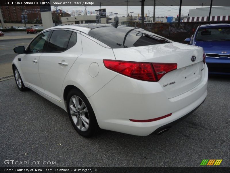 Snow White Pearl / Beige 2011 Kia Optima EX Turbo