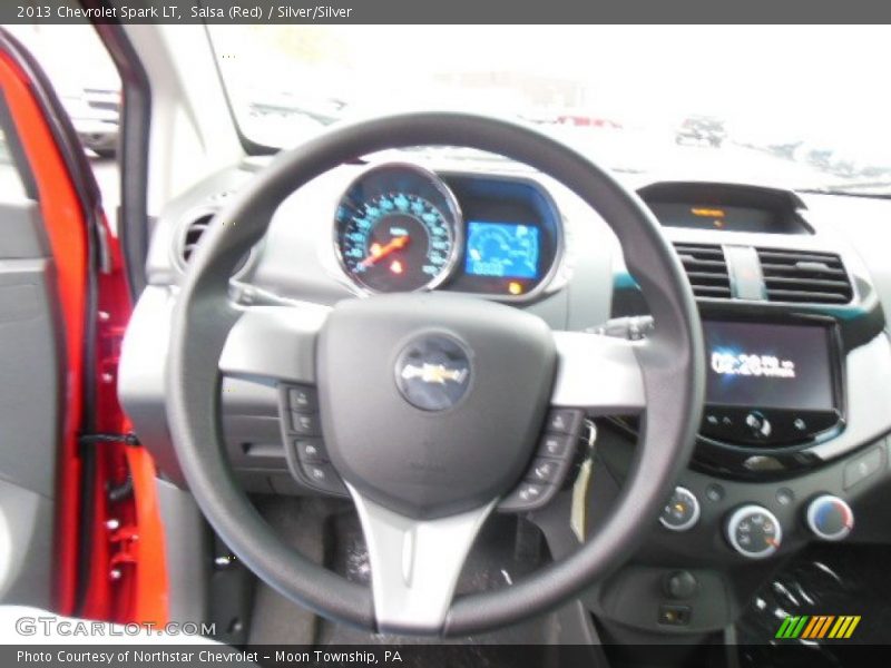 Salsa (Red) / Silver/Silver 2013 Chevrolet Spark LT