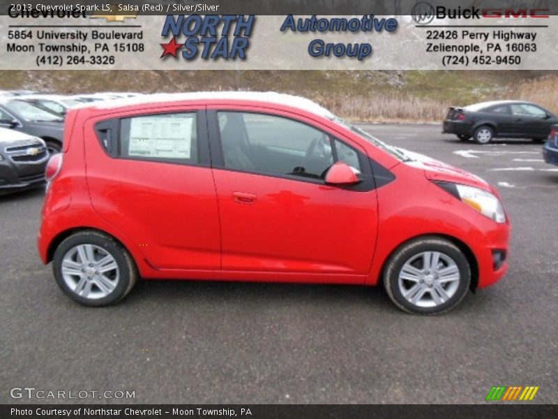 Salsa (Red) / Silver/Silver 2013 Chevrolet Spark LS